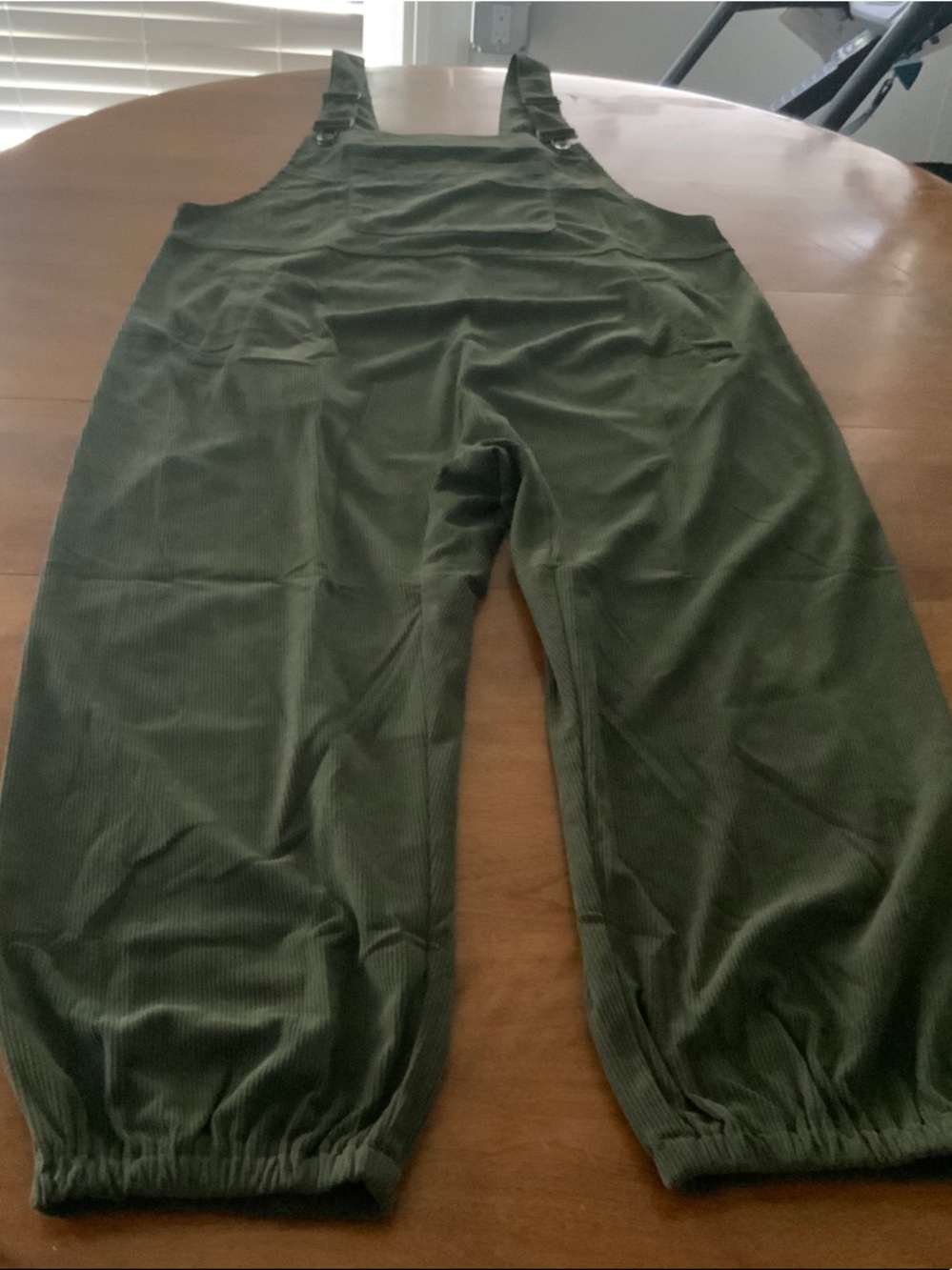 NWOT—Olive Green Polyester Overalls